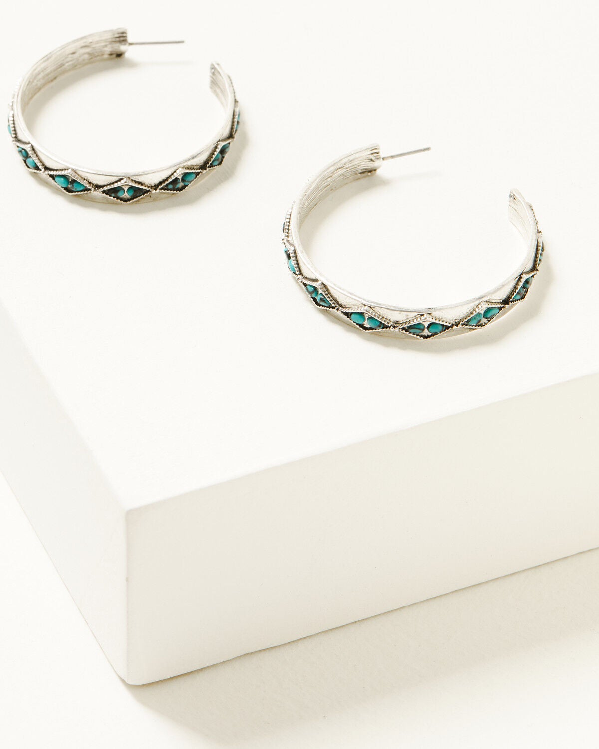 Idyllwind Women's Cecilia Hoop Earrings, Turquoise, hi-res