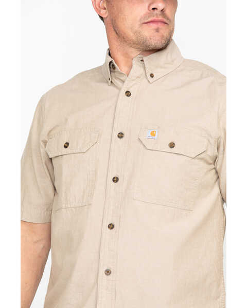 Carhartt Shirt: Men's Short Sleeve Chambrary Shirt S200 CBL