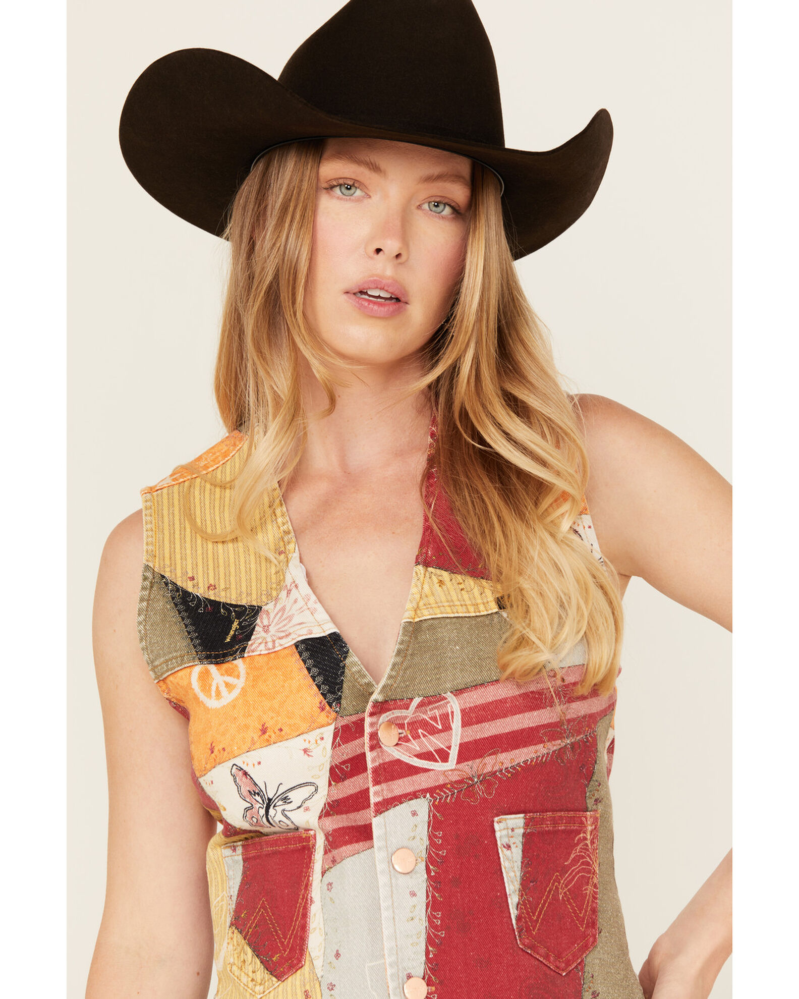 Product Name:  Wrangler X Lainey Wilson Women's Mixed Patchwork Vest