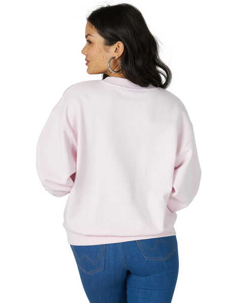 Wrangler Modern Women's Pink Jeanies High Rib Retro Sweatshirt | Boot Barn