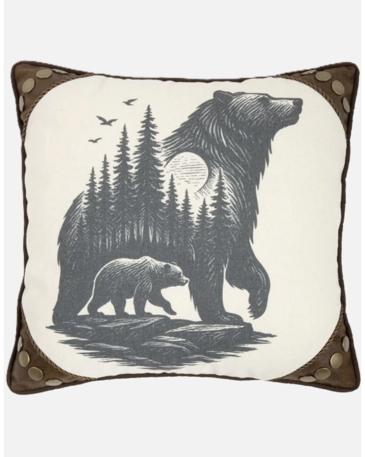 Carstens Home Moon Bear Pillow, Brown, hi-res
