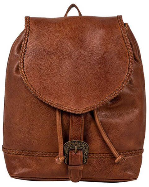 Image #1 - Myra Bag Women's Lobeth Leather Hairon Backpack , Brown, hi-res