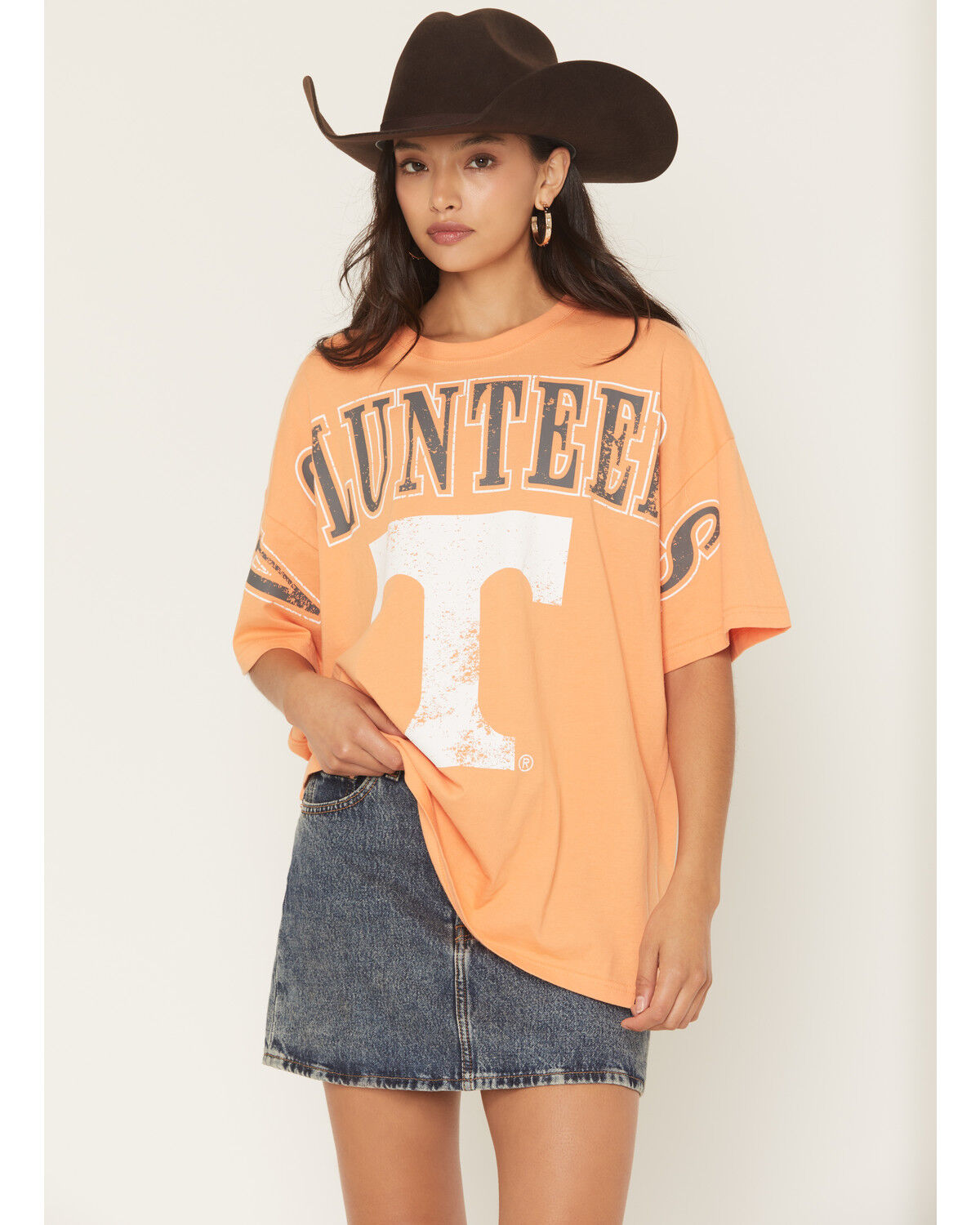 Image #1 - Gameday Women's UT Southern Split Short Sleeve Graphic Tee, Orange, hi-res