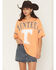 Image #1 - Gameday Women's UT Southern Split Short Sleeve Graphic Tee, Orange, hi-res