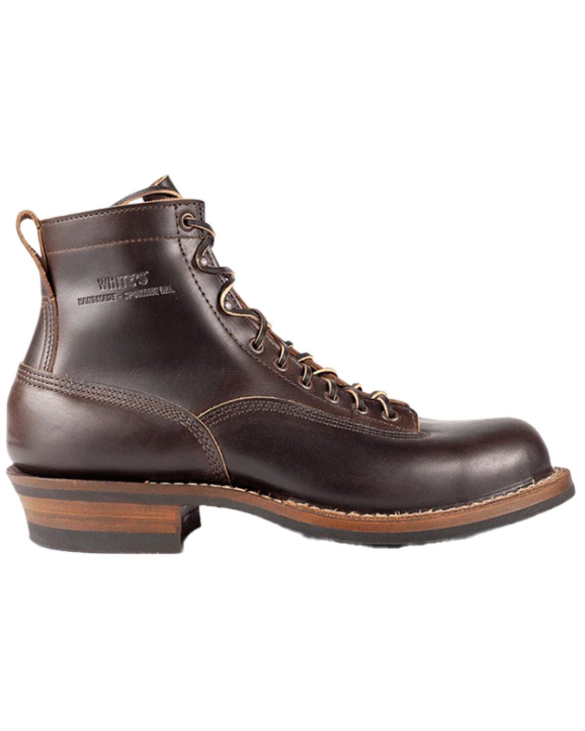 White's Boots Men's Cutter 6" Lace-Up Work Boots - Round Toe, Coffee, hi-res