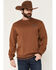 Image #1 - Cinch Men's Solid Logo Crewneck Sweatshirt, Brown, hi-res
