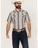 Image #1 - Cody James Men's Patriot Ikat Southwestern Striped Print Short Sleeve Snap Western Shirt, , hi-res