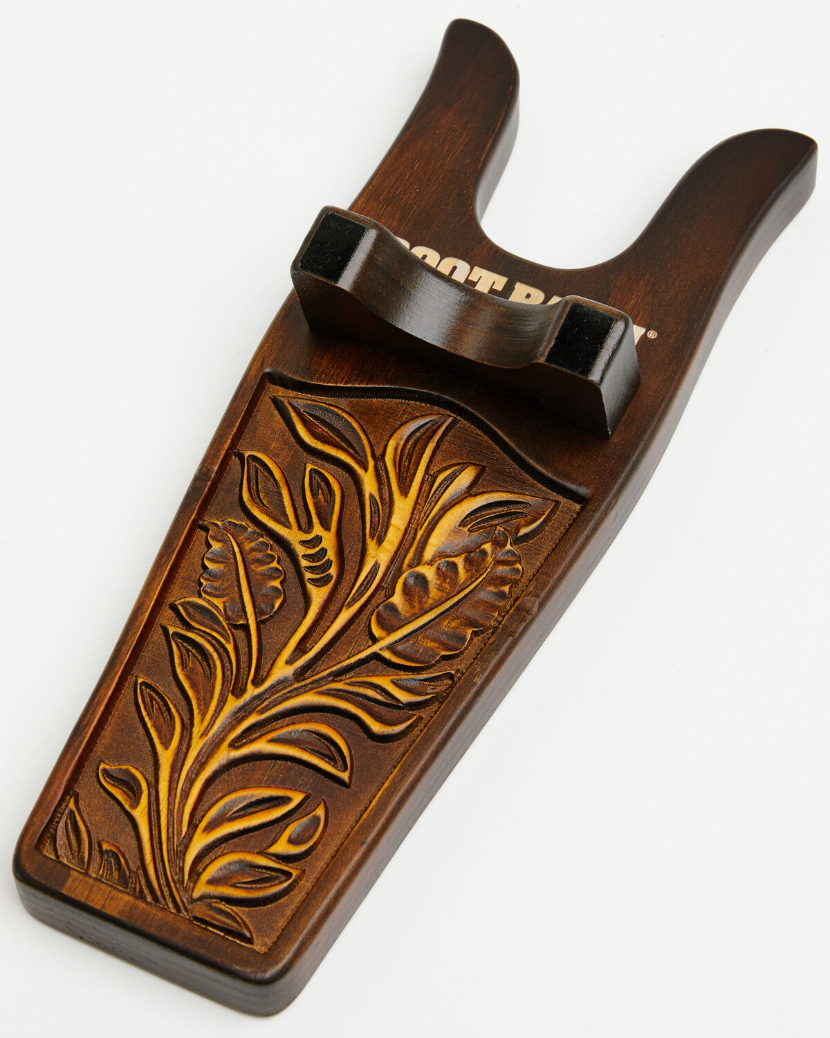 Image #3 - Boot Barn Cassidy Tooled Floral Boot Jack, Brown, hi-res