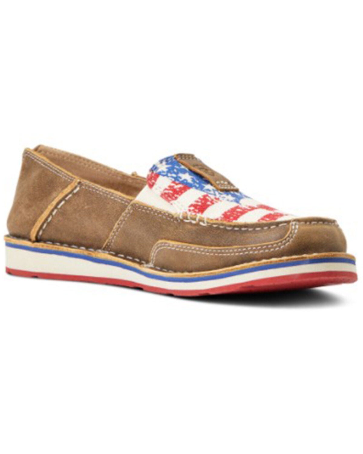 Ariat Women's Patriotic Cruiser Shoes - Moc Toe, Brown, hi-res