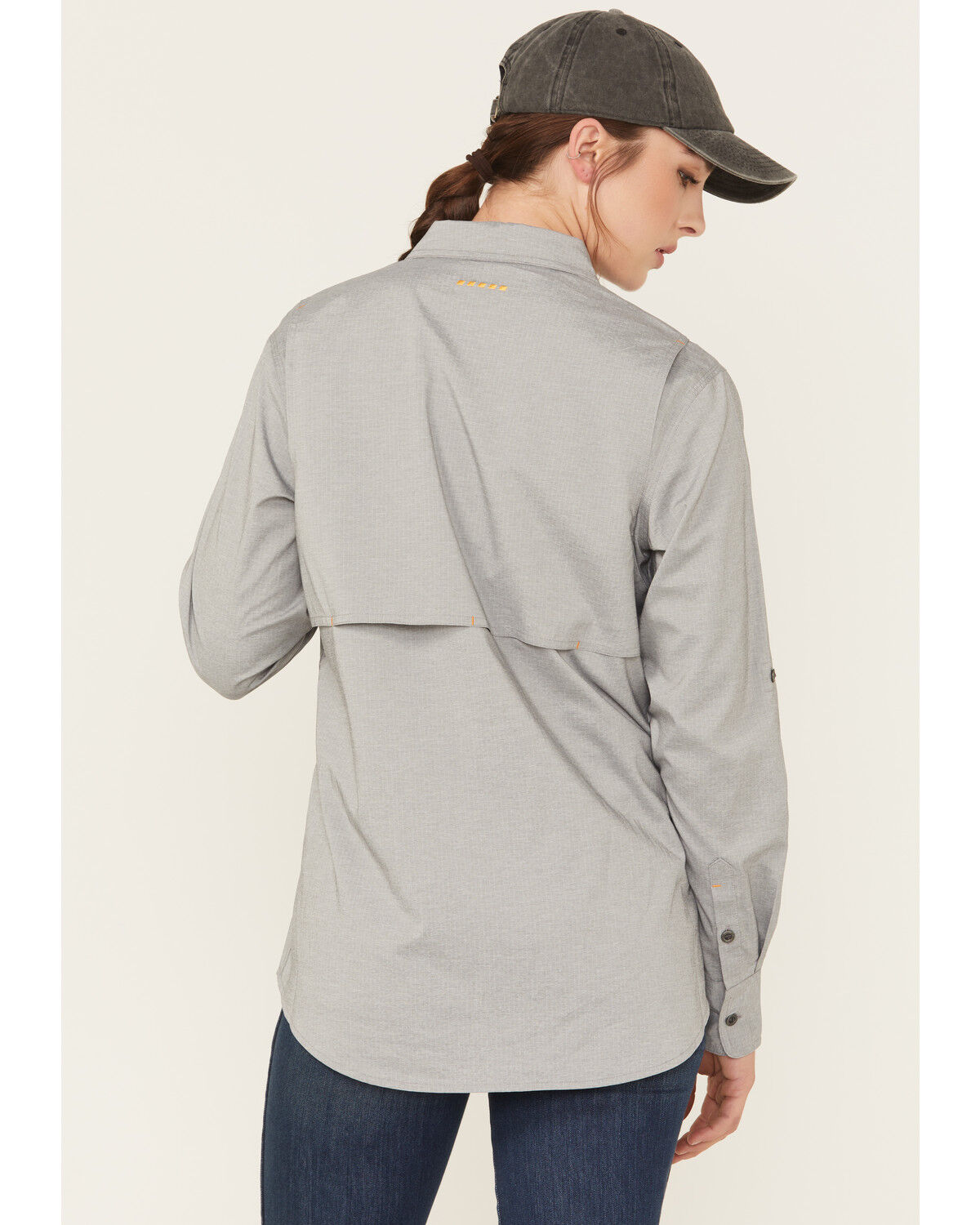 Image #4 - Ariat Women's Rebar Made Tough VentTEK Long Sleeve Work Shirt, Charcoal, hi-res