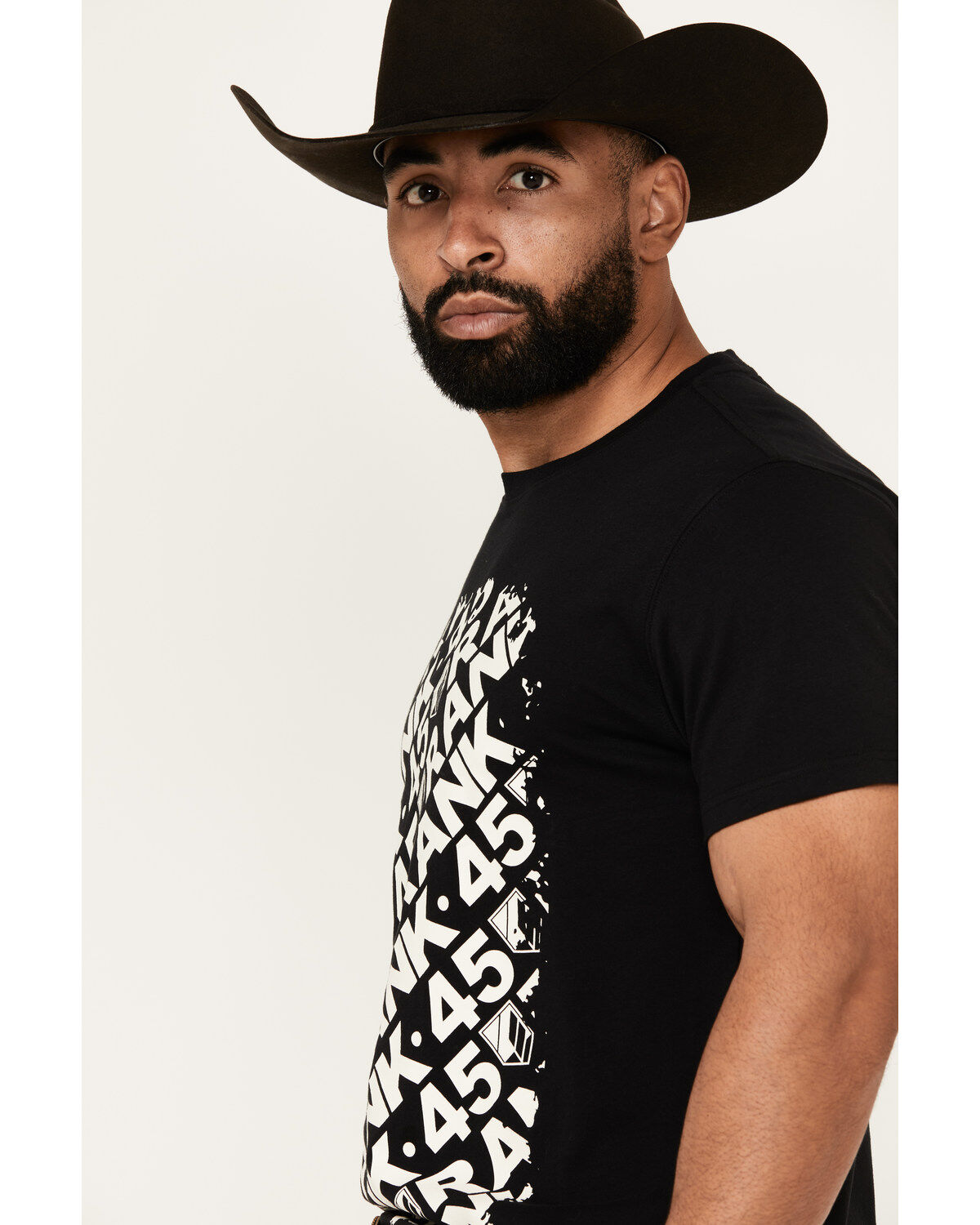 Image #2 - RANK 45® Men's Exploded Logo Short Sleeve Graphic T-Shirt, Black, hi-res