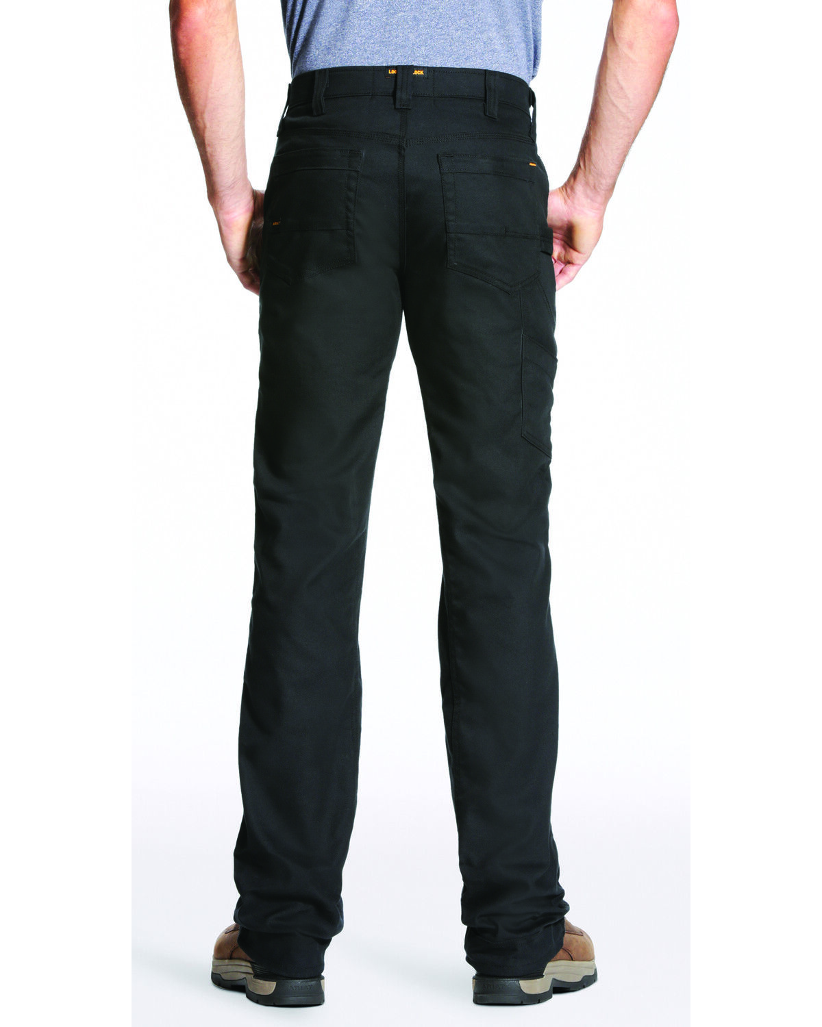 Image #1 - Ariat Men's Rebar M4 Stretch Canvas Utility Straight Pants, Black, hi-res