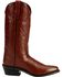 Image #2 - Old West Men's Smooth Leather Western Boots - Medium Toe, Black Cherry, hi-res