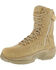 Image #2 - Reebok Women's Stealth 8" Lace-Up Side-Zip Work Boots - Composite Toe, Desert Khaki, hi-res