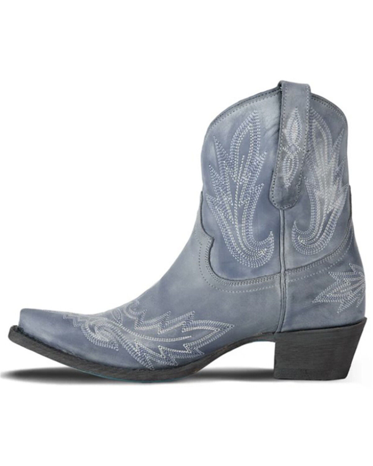 Image #3 - Lane Women's Lexington Western Booties - Snip Toe, Blue, hi-res