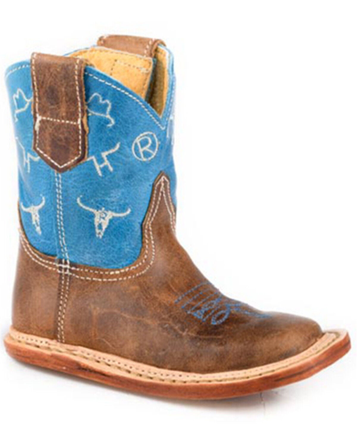 Roper Infant Boys' Cowbabies Brands Western Boots - Broad Square Toe, Brown, hi-res