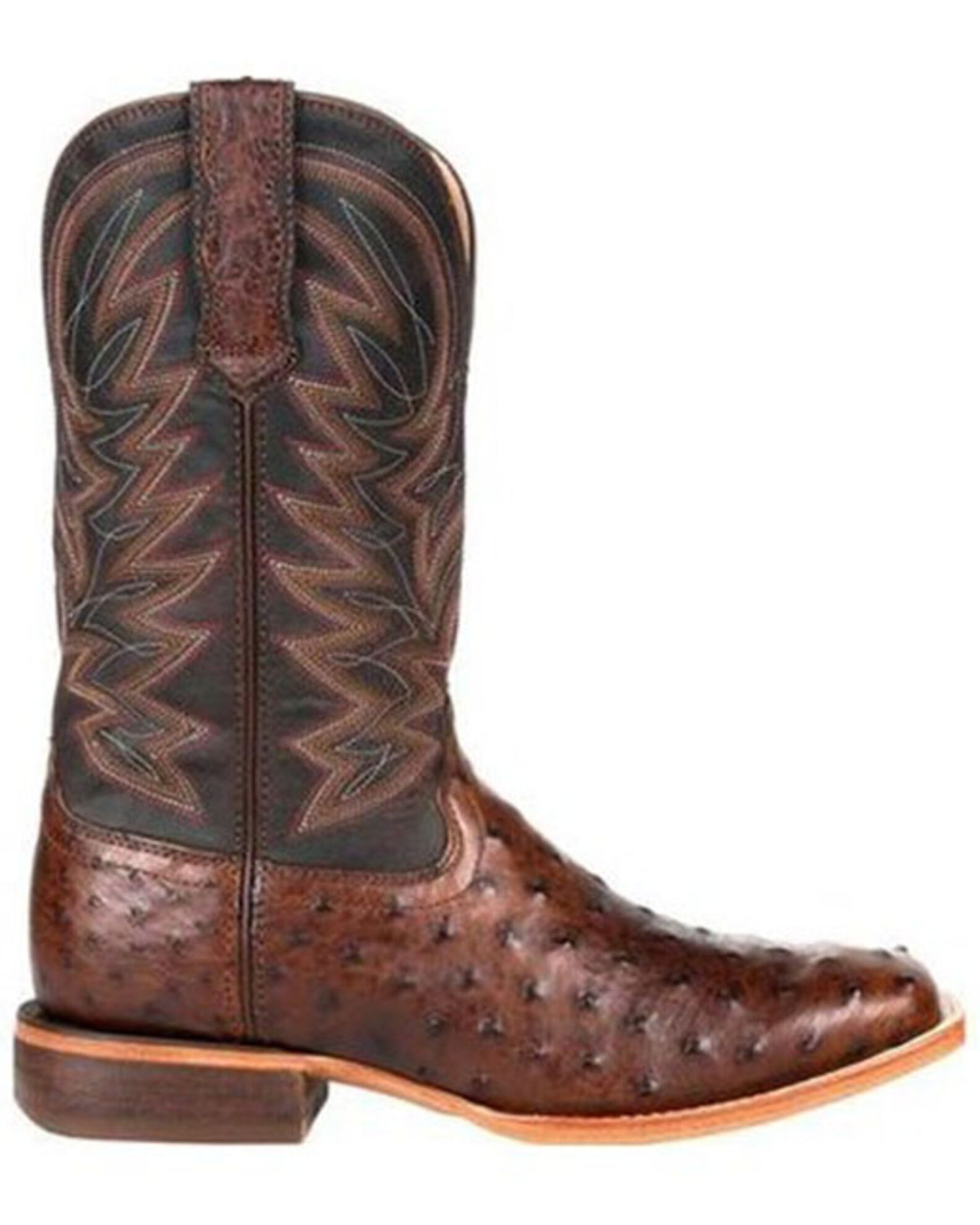 Durango Men s Brown Exotic Full Quill Ostrich Western Boots Square Toe Boot Barn