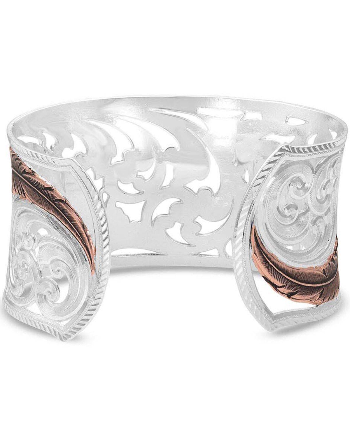 Image #2 - Montana Silversmiths Women's Heavenly Whispers Feather Cuff Bracelet, Silver, hi-res
