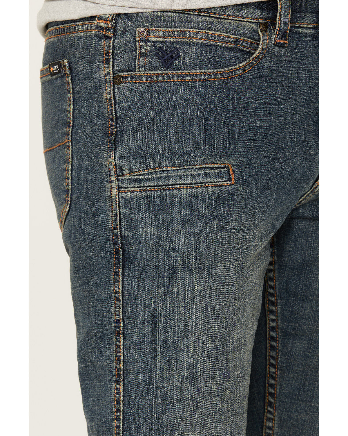 Image #2 - Hawx Men's Heritage Medium Wash Stretch Denim Jeans, Medium Blue, hi-res