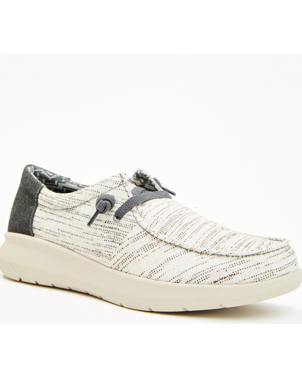 Ariat Men's Hilo Stretch Lace Casual Shoes - Moc Toe, White, hi-res