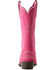 Image #3 - Ariat Girls' Casanova Suede Western Boots - Snip Toe, Pink, hi-res