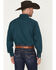 Image #4 - Ely Walker Men's Solid Long Sleeve Pearl Snap Western Shirt, Dark Teal, hi-res