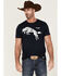 Wrangler Men's 75 Years Horse Graphic T-Shirt , Dark Blue, hi-res
