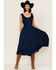 Image #2 - Scully Women's Lace-Up Jacquard Dress, Blue, hi-res