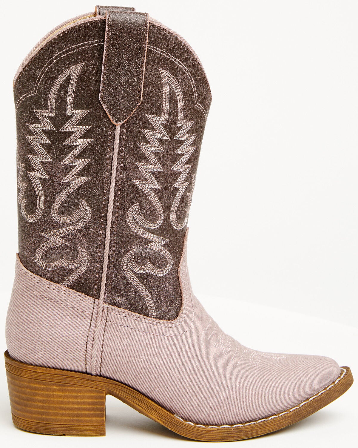 Image #2 - Shyanne Girls' Hallie Western Boots - Round Toe, Pink, hi-res