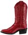 Old West Girls' Red Leather Western Boots - Pointed Toe, Red, hi-res