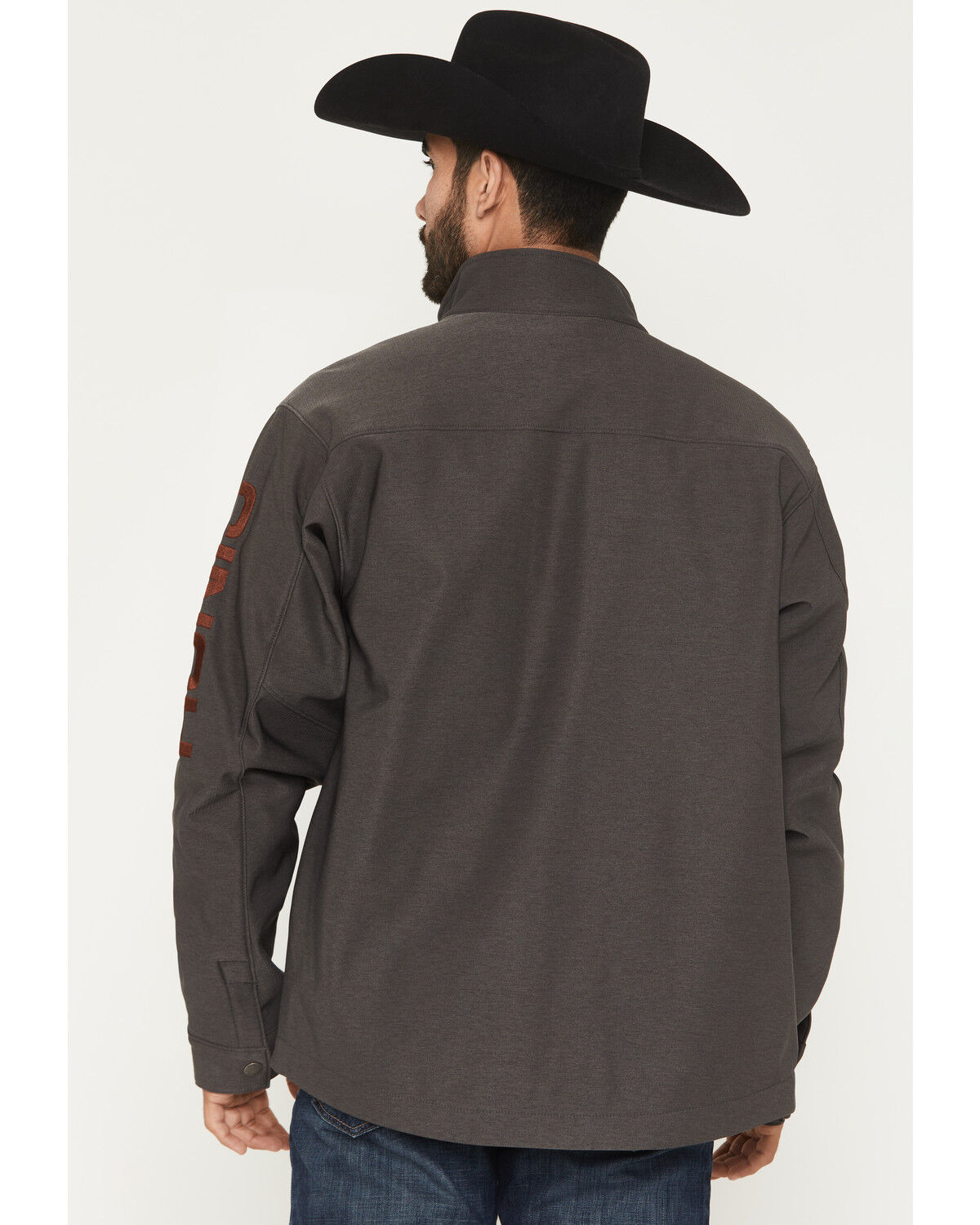Image #4 - Cinch Men's Bonded Softshell Jacket, Charcoal, hi-res