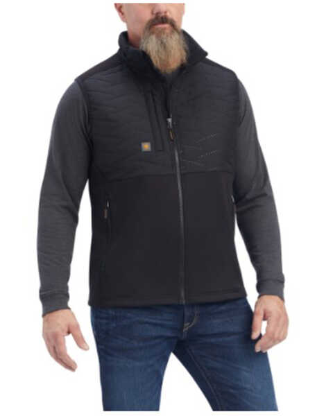 Ariat Men's Rebar Cloud 9 Insulated Zip-Front Work Vest - Big & Tall , Black, hi-res