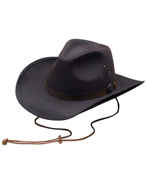 Outback Trading Co. Oilskin Trapper Hat, Brown, hi-res