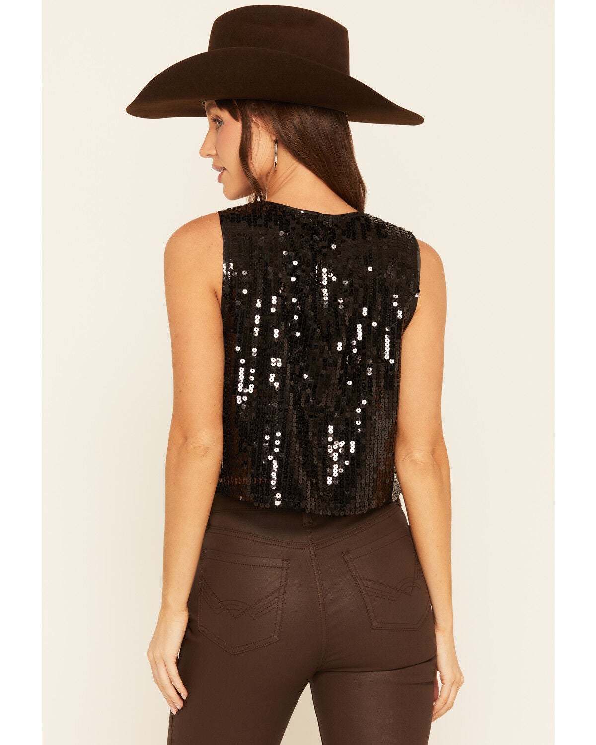 Image #4 - Sadie & Sage Women's Encore Sleeveless Sequins Top, Black, hi-res