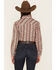 Image #4 - Cruel Girl Women's Paisley Stripe Long Sleeve Pearl Snap Western Shirt, Red, hi-res