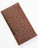 Image #3 - Cody James Men's Bifold Ostrich Print Embossed Rodeo Wallet, Brown, hi-res