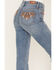 Image #2 - Shyanne Women's Chevron Embroidered Light Wash Mid Rise Flare Jeans, , hi-res