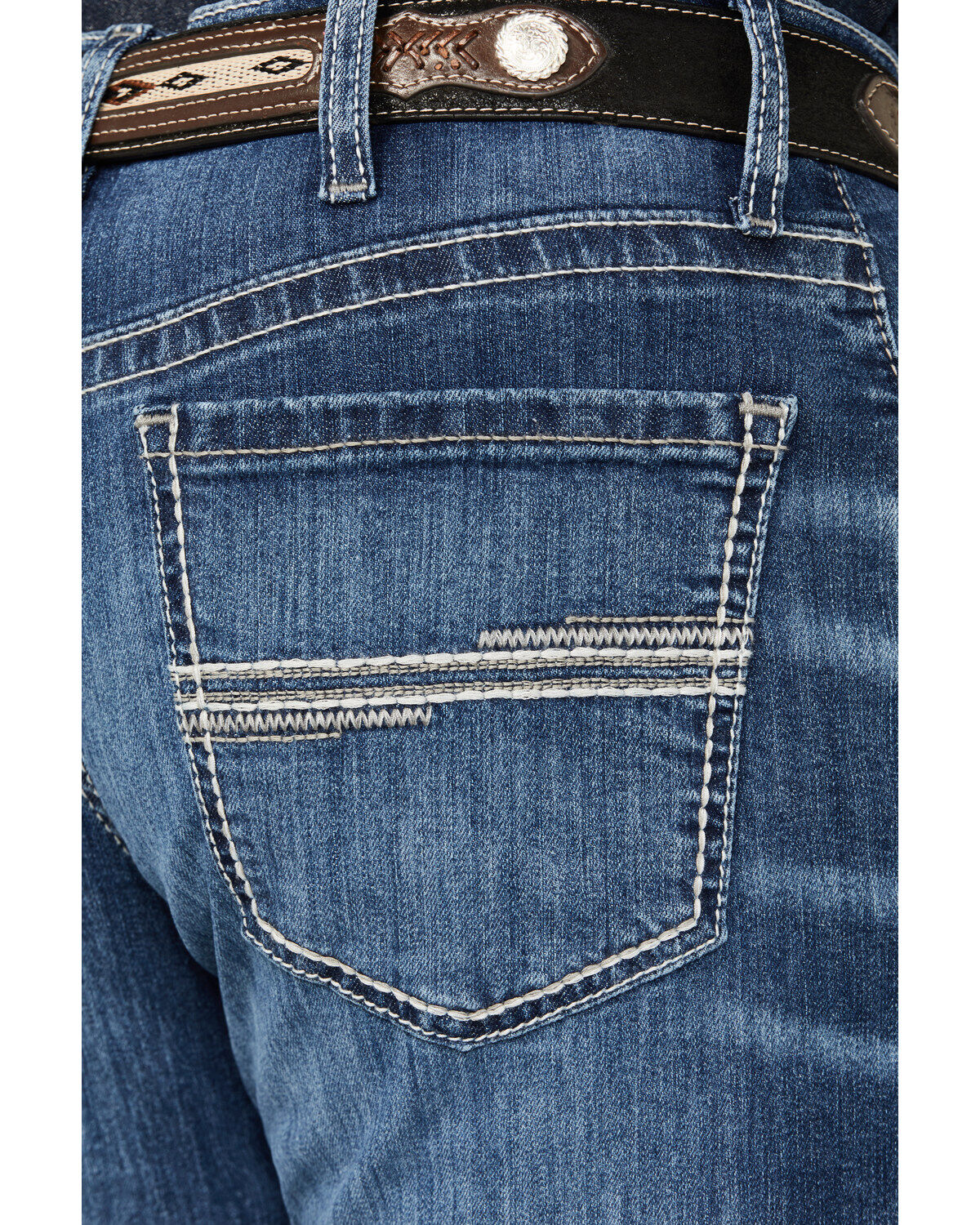 Image #4 - Cinch Men's White Label Medium Stonewash Straight Denim Jeans, , hi-res