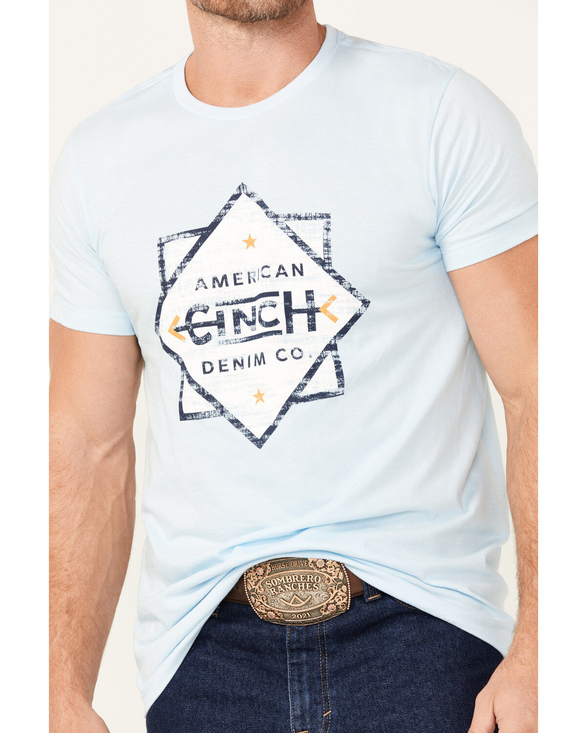 Image #3 - Cinch Men's Boot Barn Exclusive American Denim Co Diamond Short Sleeve Graphic T-Shirt, , hi-res