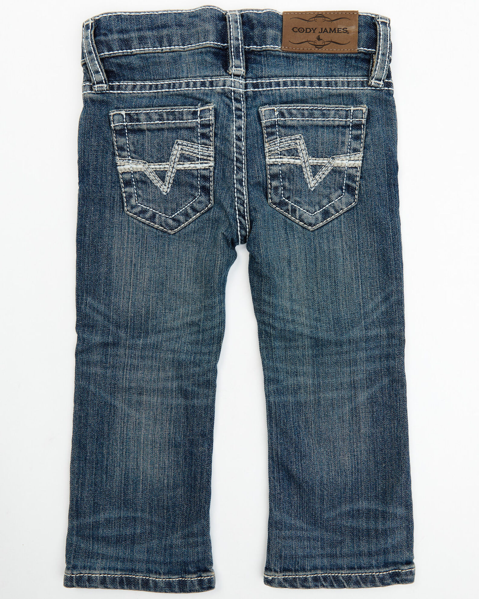 Image #3 - Cody James Toddler Boys' Stone Cold Wash Slim Boot Stretch Jeans - Infant & Toddler, Dark Medium Wash, hi-res