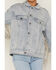 Image #3 - The Dylan Jacket by DanielXDiamond: Women's Blue Denim Jacket With Silver Fringe, Blue, hi-res