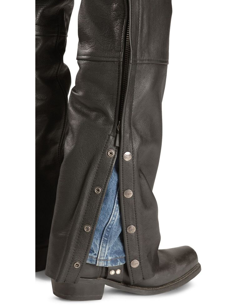 Milwaukee Unisex Gunslinger Leather Motorcycle Chaps Boot Barn