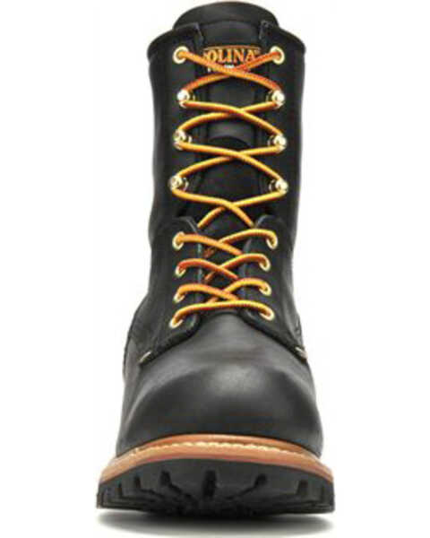 Carolina Men's 8" Logger Boots - Steel Toe, Black, hi-res