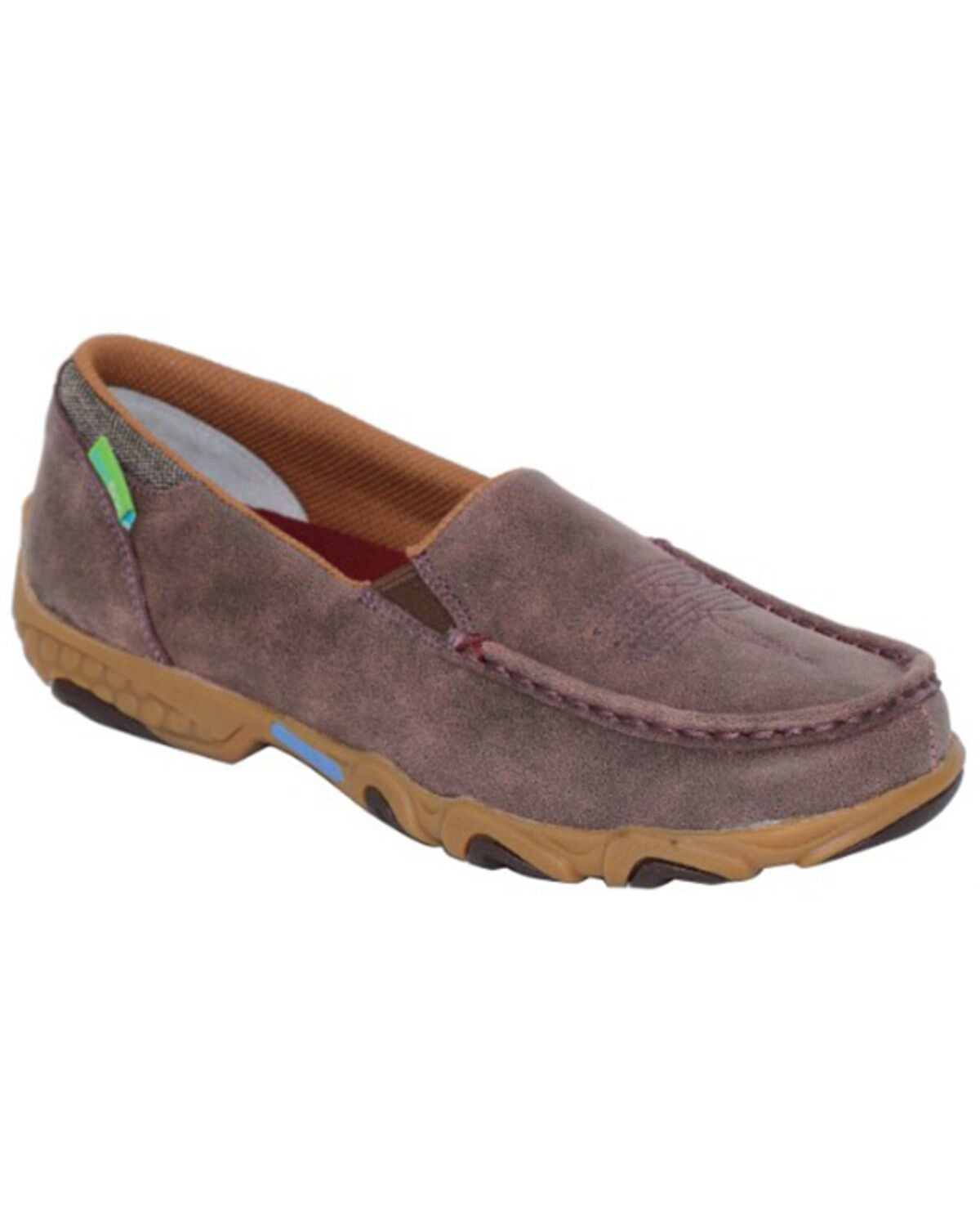 Twisted X Women's Slip-On Driving Mocs, Purple, hi-res