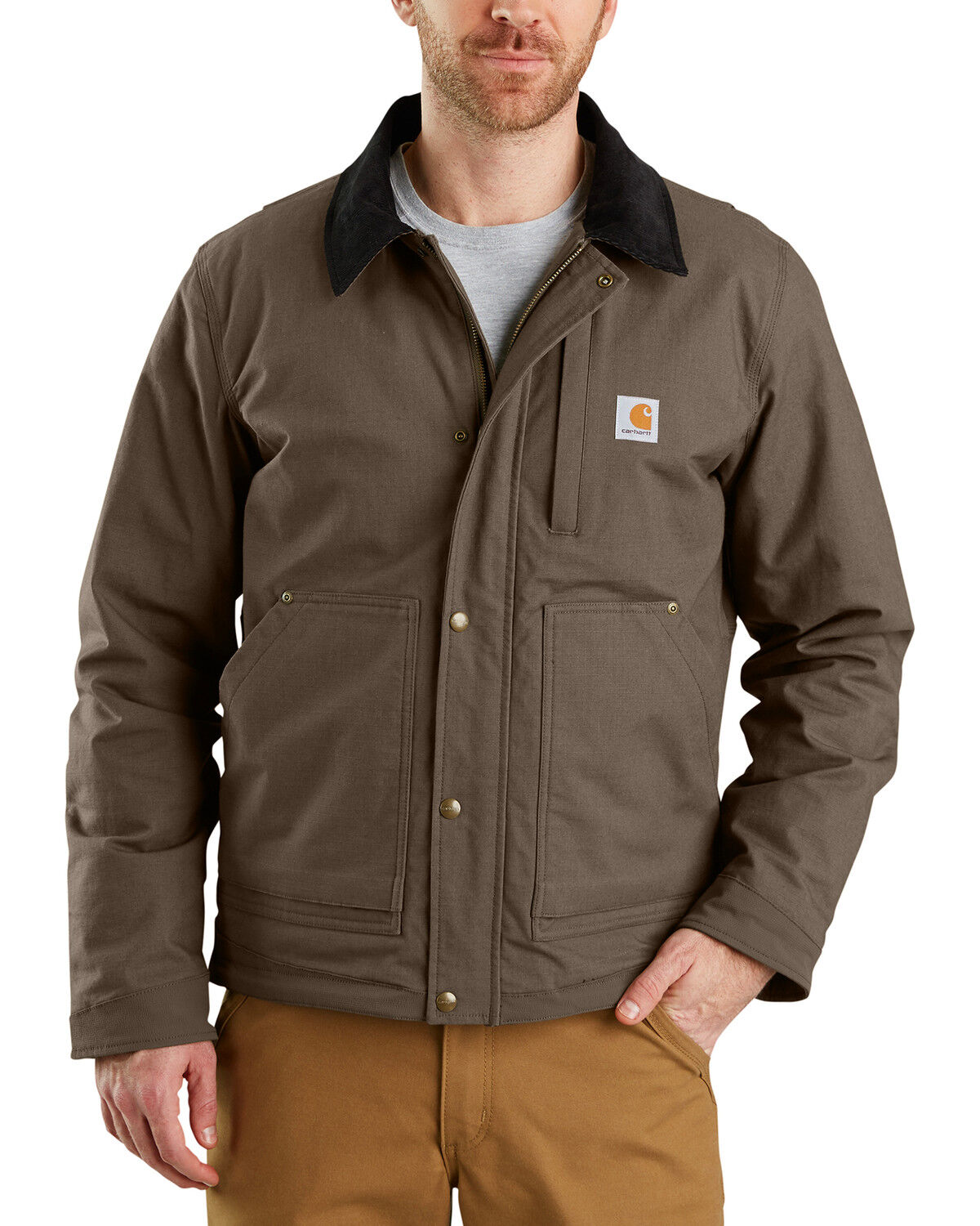 Image #2 - Carhartt Men's Full Swing Steel Work Jacket - Big & Tall, Dark Grey, hi-res