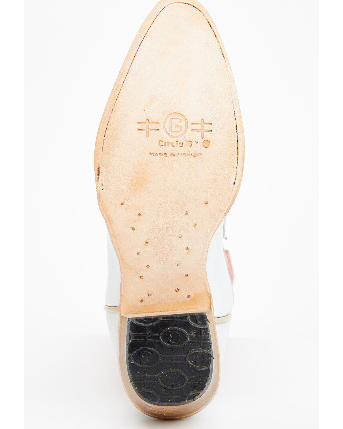 Image #7 - Circle G Women's Wingtip Overlay Western Boots - Snip Toe, Pink, hi-res