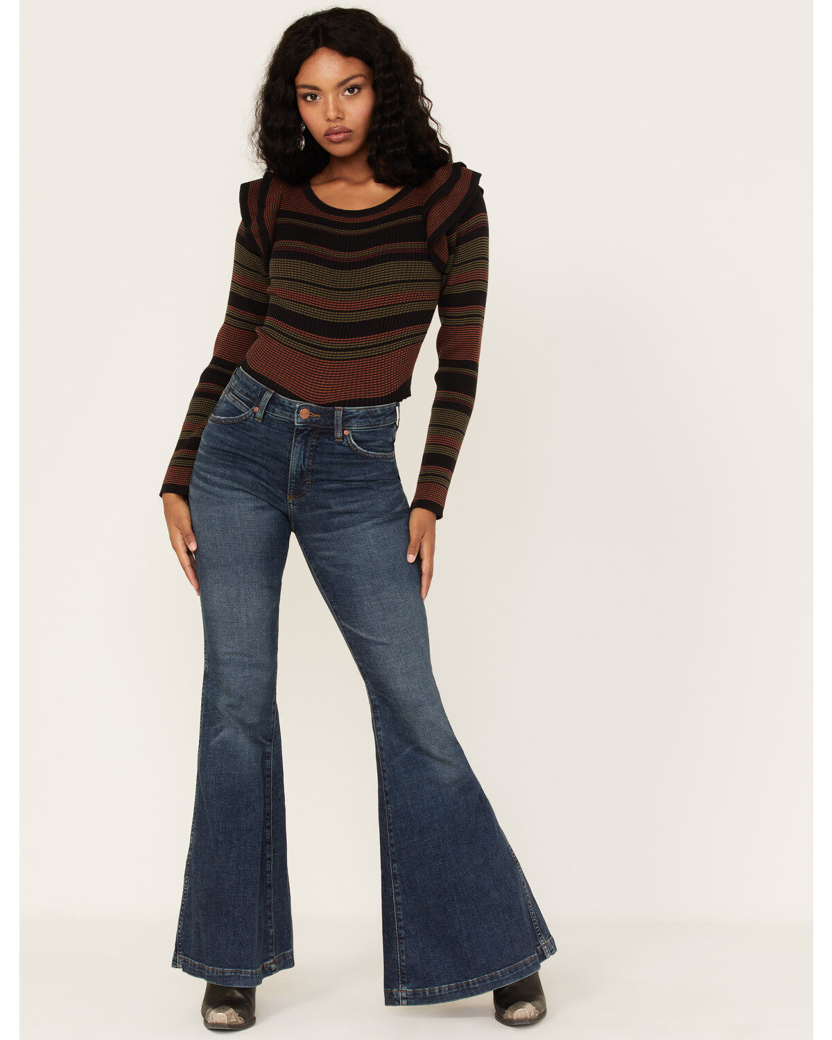 womens brown wrangler jeans