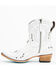 Image #3 - Lane Women's Cossette Western Booties - Snip Toe, White, hi-res