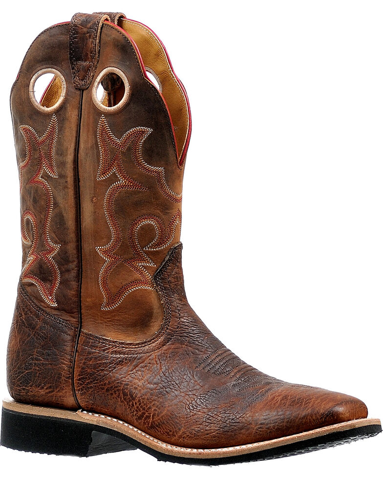 Boulet Men's Virginia Mesquite Stockman Cowboy Boots - Square Toe, Brown, hi-res