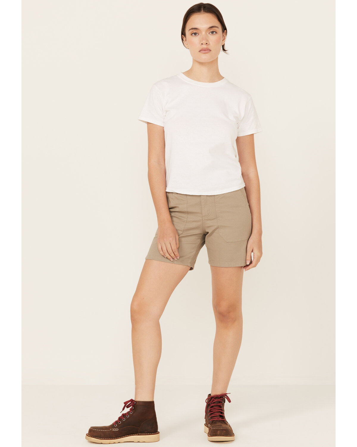 Image #1 - Carhartt Women's Rugged Flex™ Relaxed Fit Canvas Work Shorts, Light Grey, hi-res